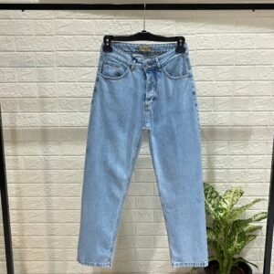 jeans baggy vita alta lavaggio chiaro