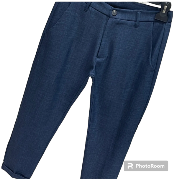 pantalone sartoriale blu "bespoke" - immagine 2
