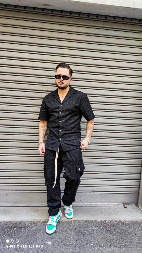 coordinato uomo ricamato "super"