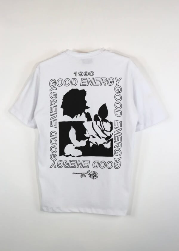 T-shirt white "good energy"