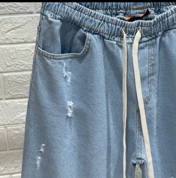 pantalone jeans con molla - immagine 4