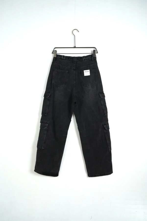 jeans nero cargo 104 - immagine 2
