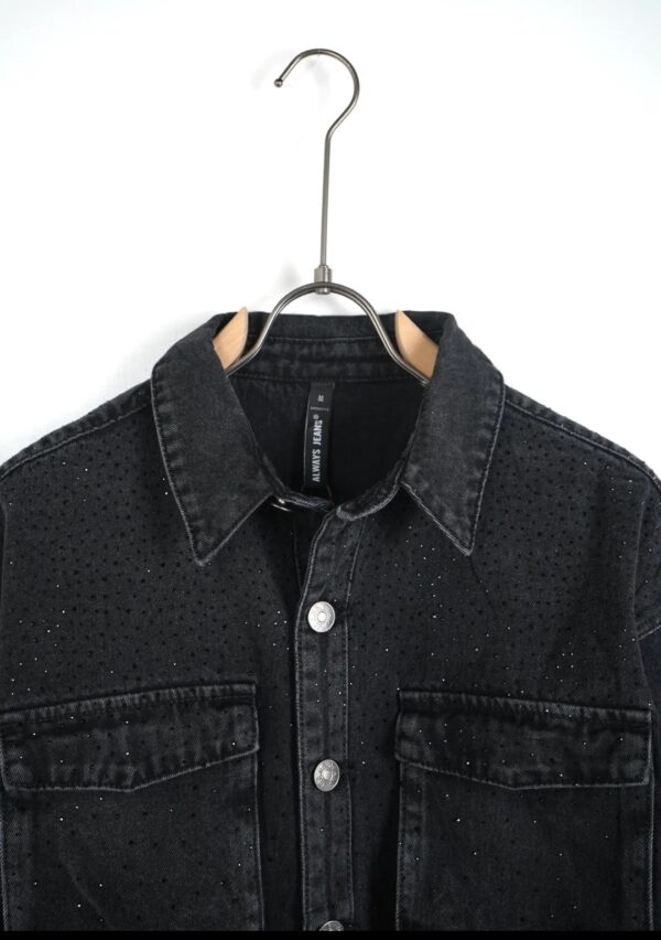giacca jeans strass - immagine 2