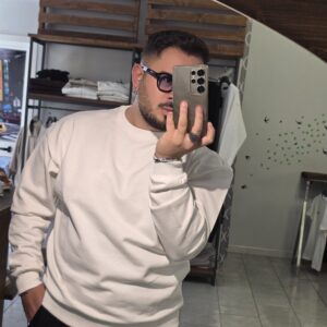 Felpa basic bianca